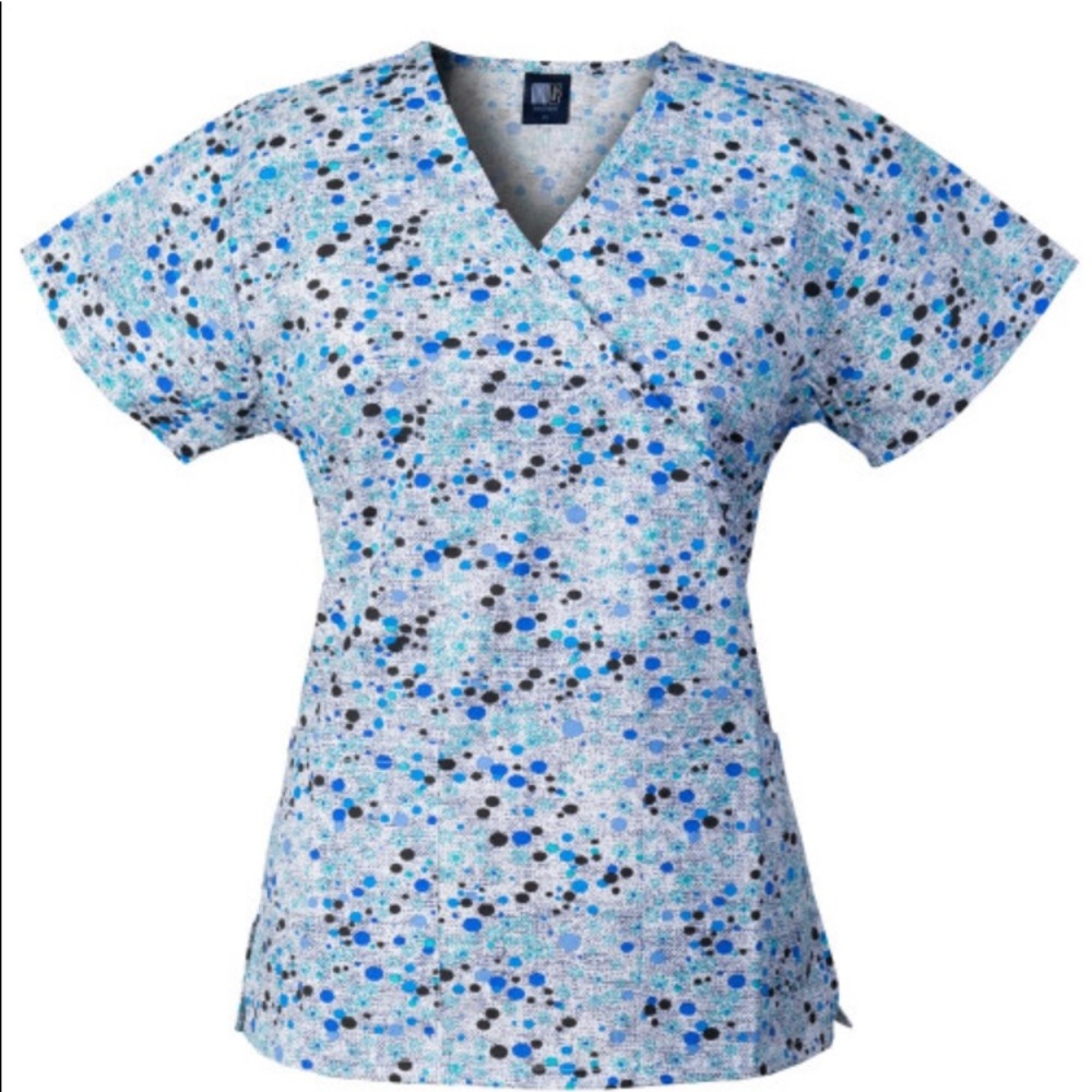 👚3/$30 Nurse Scrub Top mock wrap